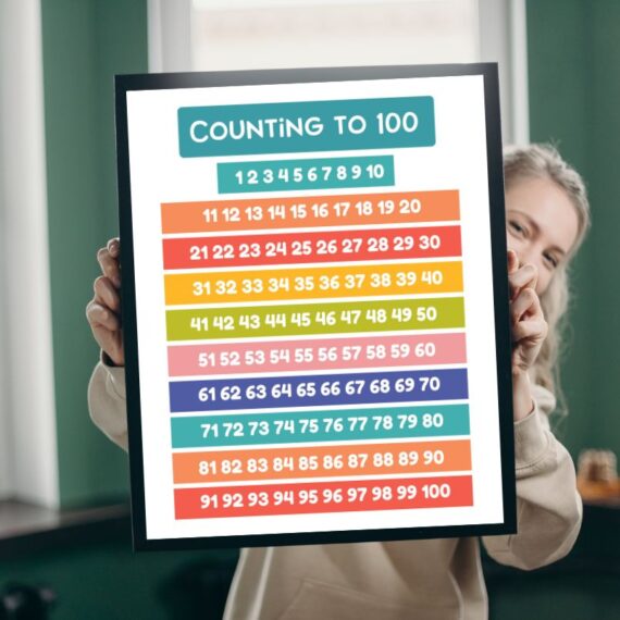 Counting Wood Print Nursery Wall Art