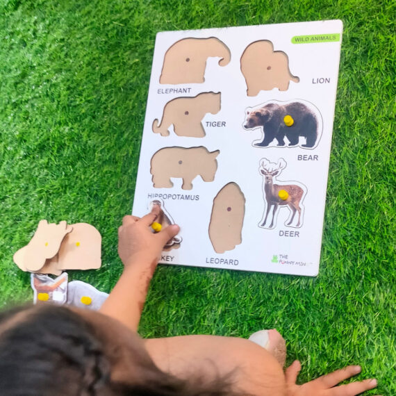 Wild Jungle Animals Wooden Puzzle - Image 2