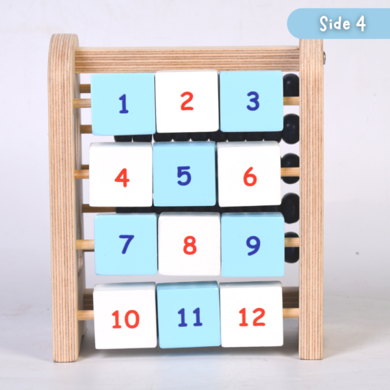 4 in 1 Mini Colorful Birchwood Abacus - Image 3