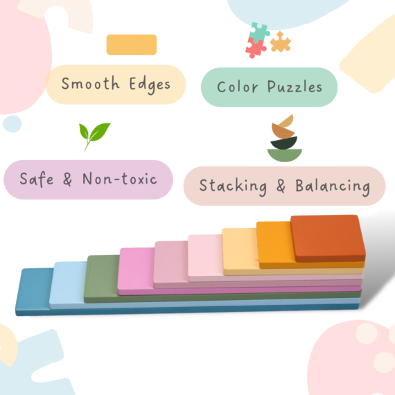 Set of 9 Rectangular Rainbow Stacker - Image 8