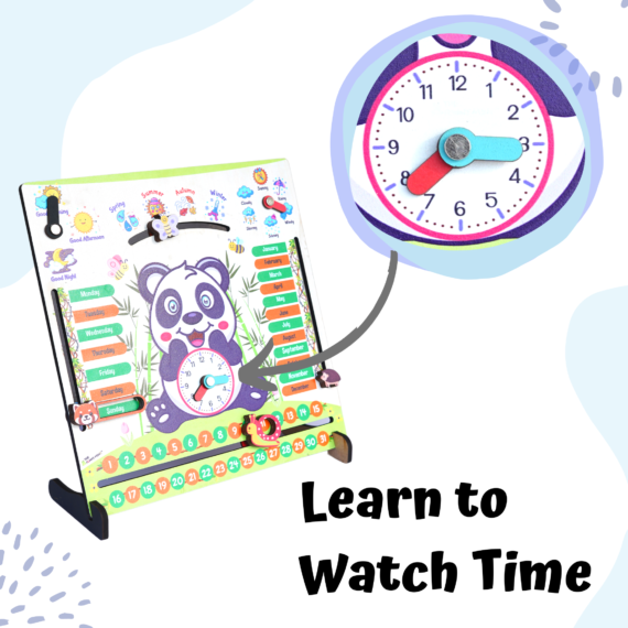 Panda Teaching Clock and Calendar - Image 2