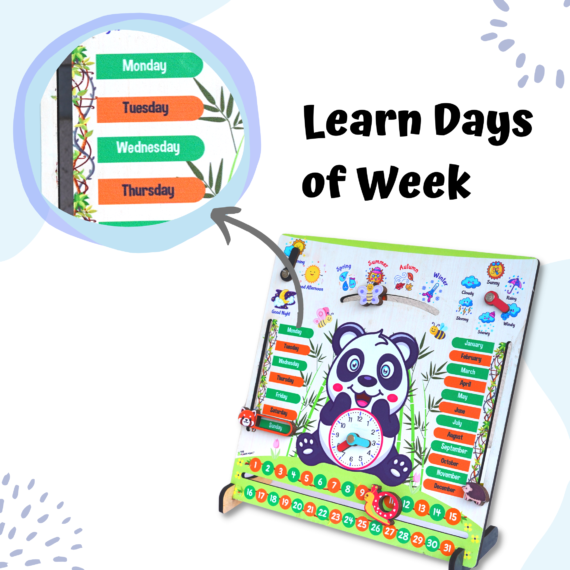 Panda Teaching Clock and Calendar - Image 5