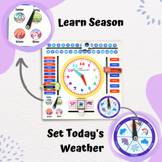 Jumbo Teaching Clock and Calendar - Image 6