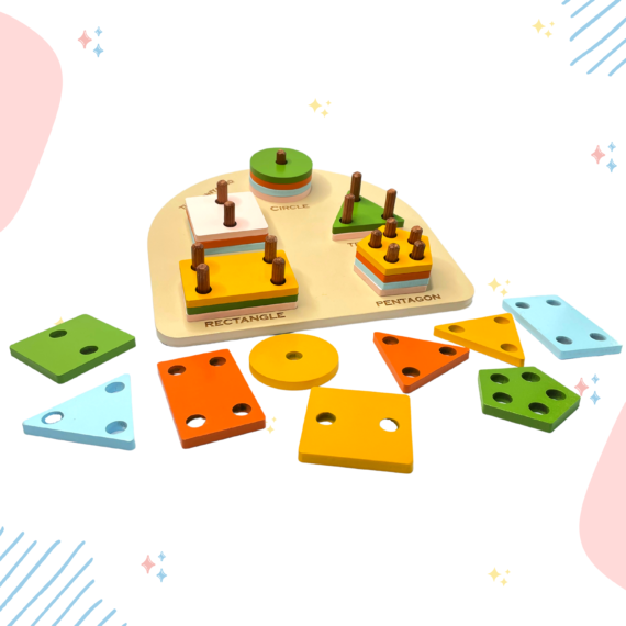 Halfmoon Geometric Shape Sorter 26 Pieces - Image 4