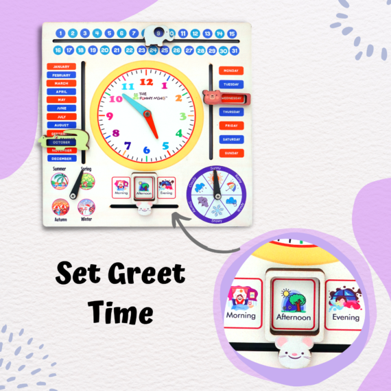 Jumbo Teaching Clock and Calendar - Image 7