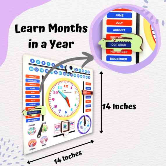 Jumbo Teaching Clock and Calendar - Image 2