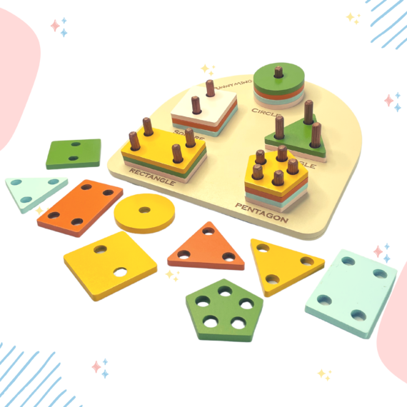 Halfmoon Geometric Shape Sorter 26 Pieces - Image 5