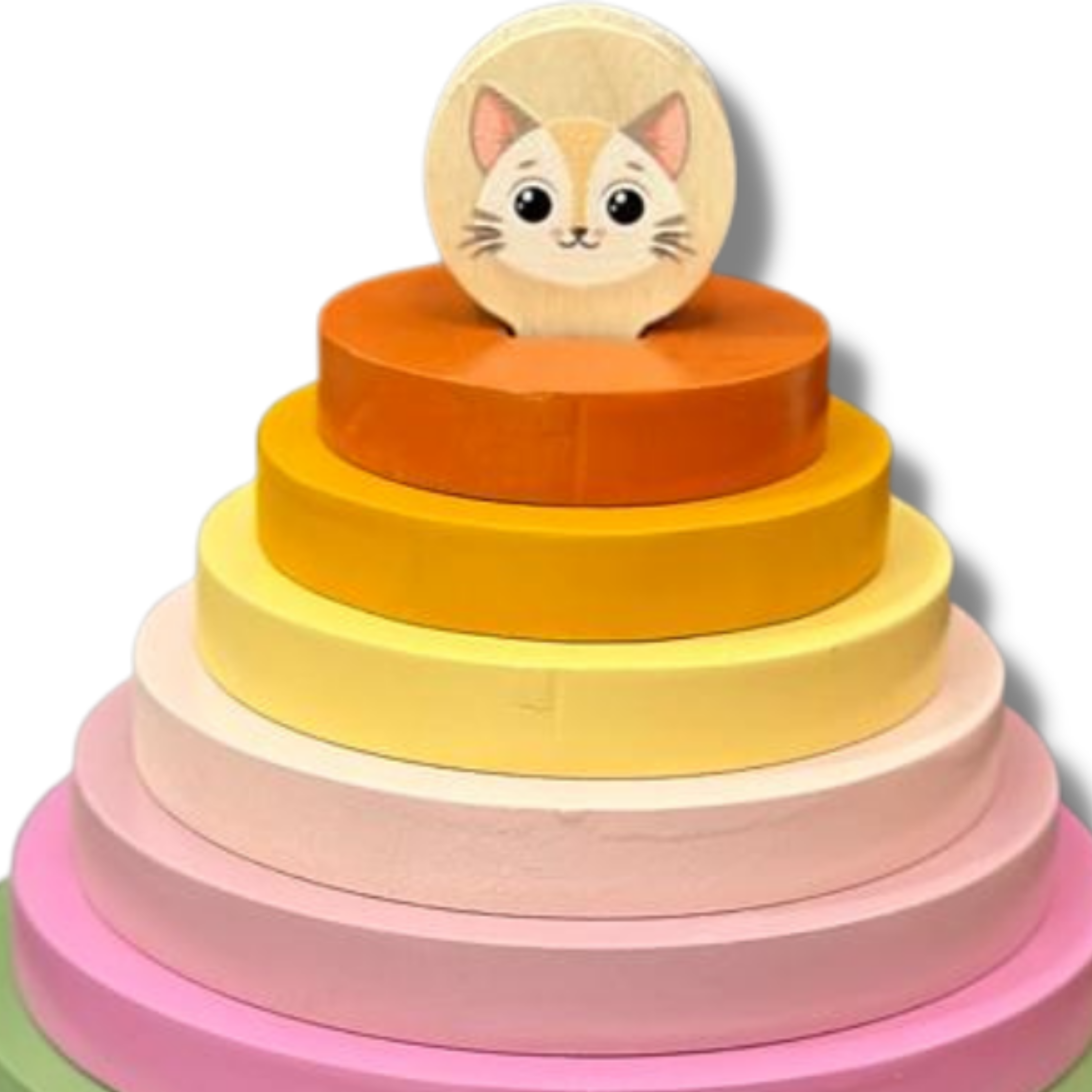 Rainbow Stacking Rings with Stacker - Image 2