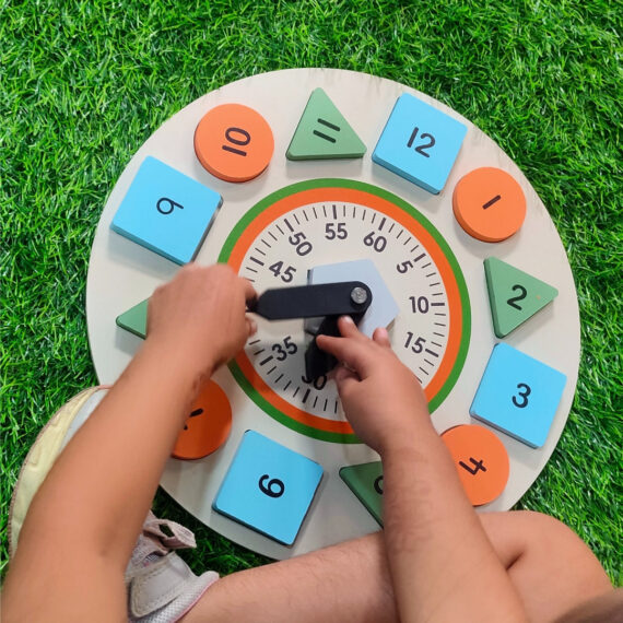 Color & Shape Sorting Teaching Clock - Image 2