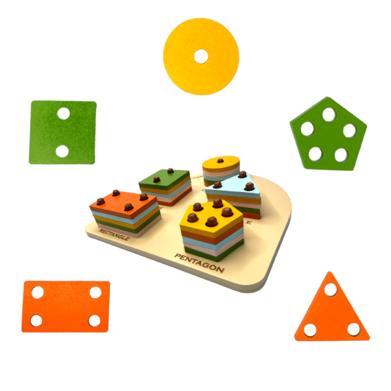 Halfmoon Geometric Shape Sorter 26 Pieces - Image 6