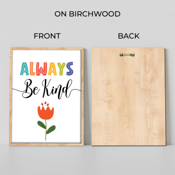 Always Be Kind Wood Print Nursery Wall Art - Image 3