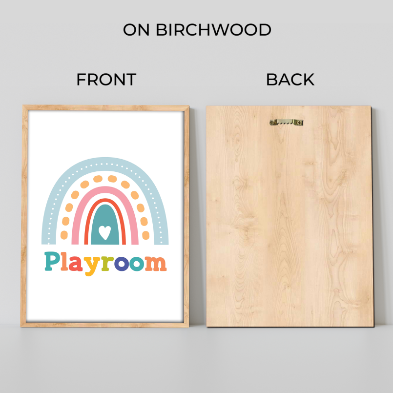 Playroom Colorful Wood Print Nursery Wall Art - Image 3