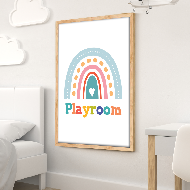 Playroom Colorful Wood Print Nursery Wall Art - Image 6