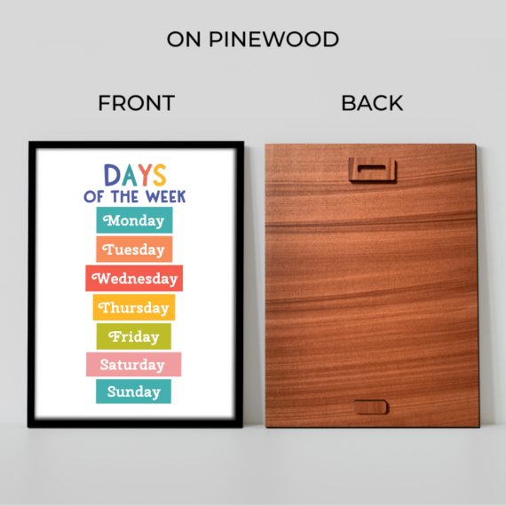 Days Of The Week Colorful Wood Print Nursery Wall Art - Image 9