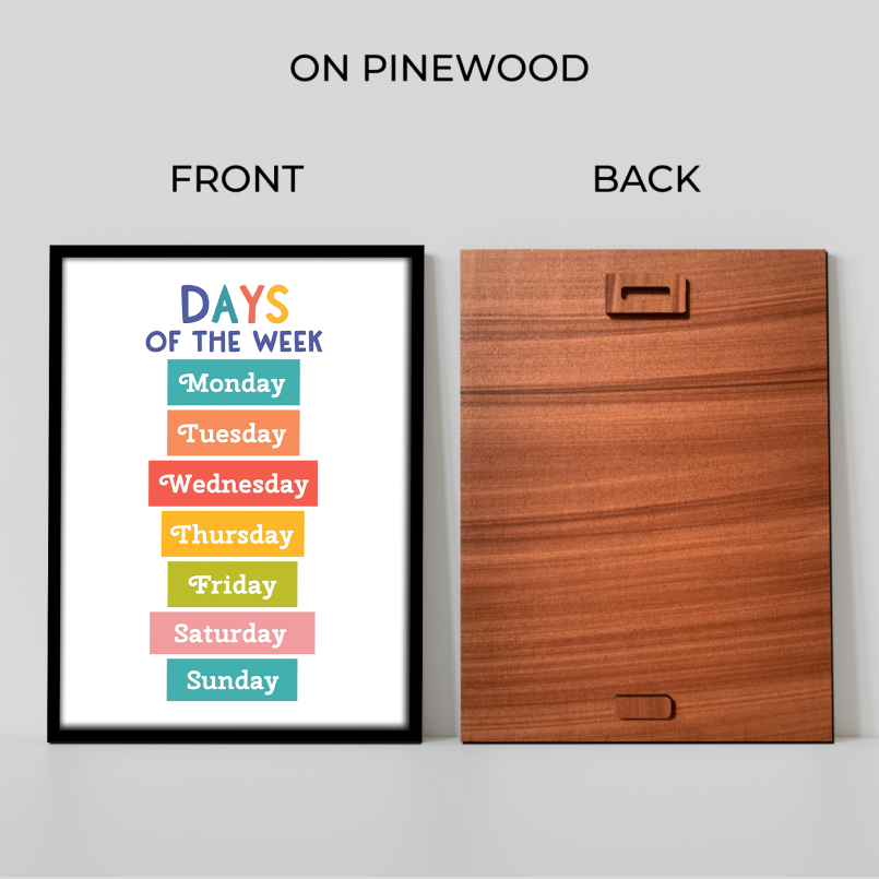 Days Of The Week Colorful Wood Print Nursery Wall Art - Image 9