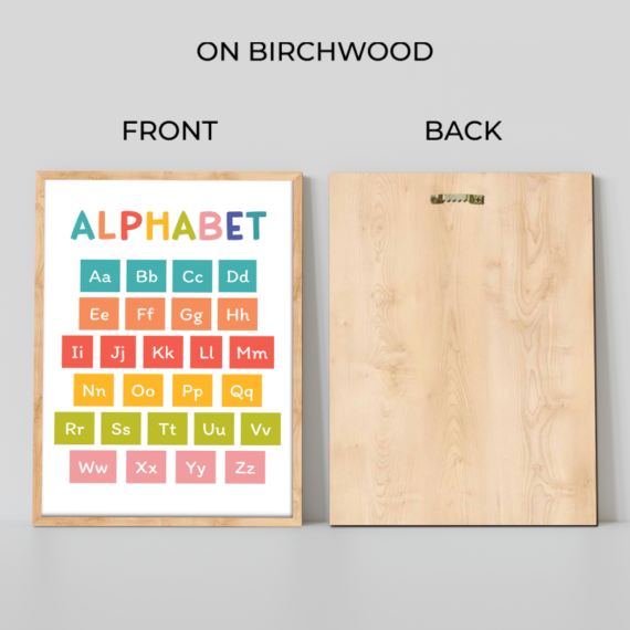Alphabet Colorful Wood Print Nursery Wall Art - Image 3