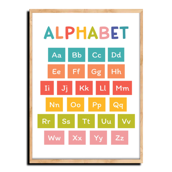 Alphabet Colorful Wood Print Nursery Wall Art - Image 6