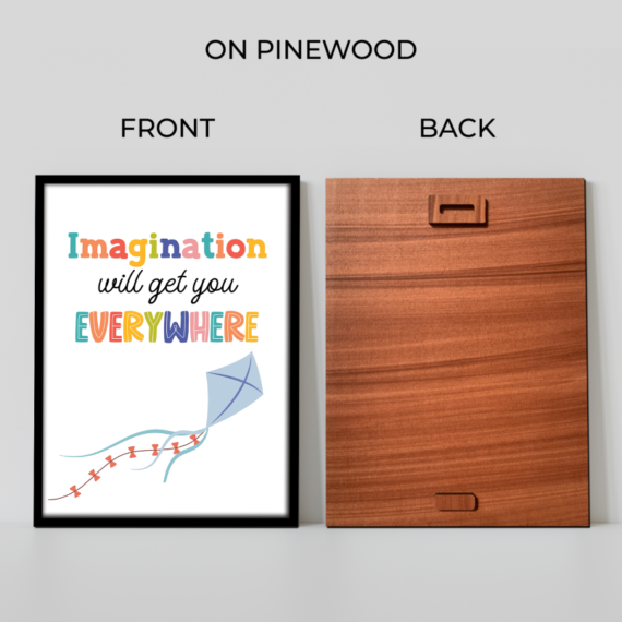 Imagination Positive Quote Colorful Wood Print Nursery Wall Art - Image 7