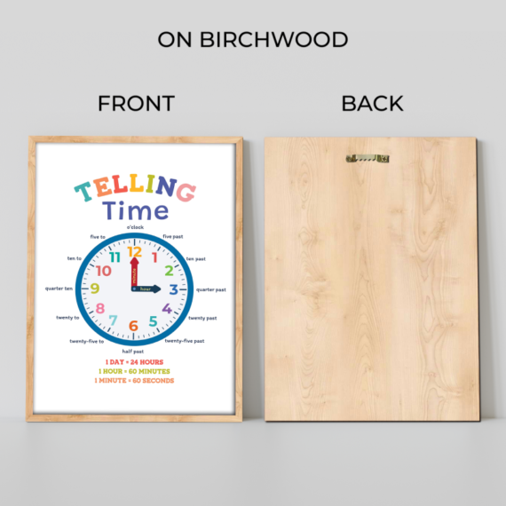 Telling Time Wood Print Nursery Wall Art - Image 4