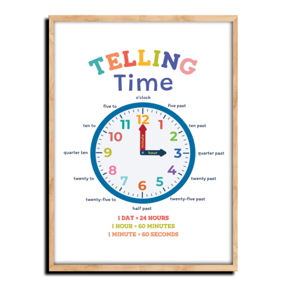Telling Time Wood Print Nursery Wall Art - Image 12