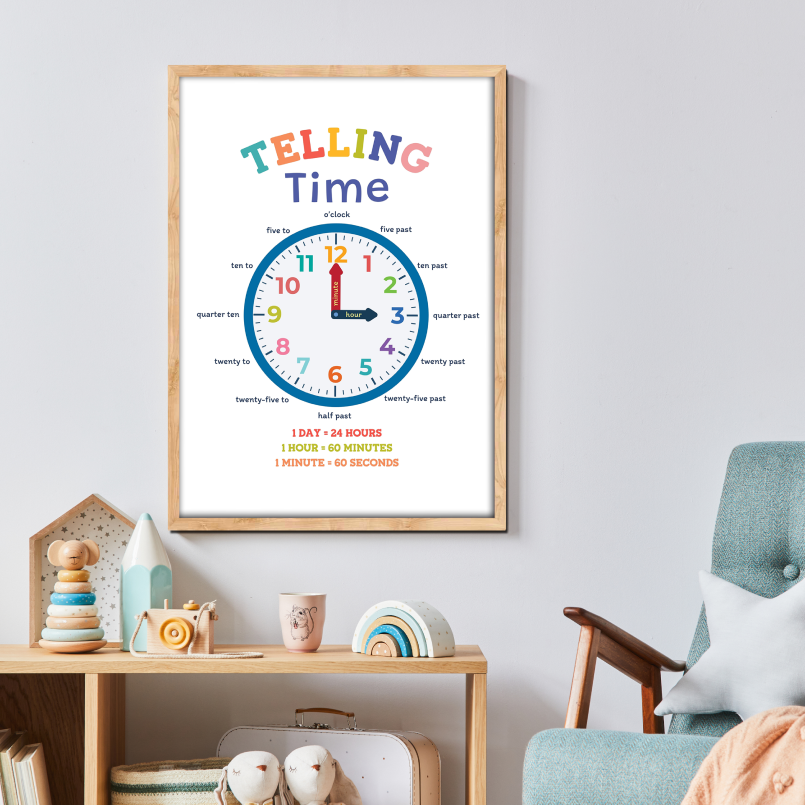Telling Time Wood Print Nursery Wall Art - Image 8