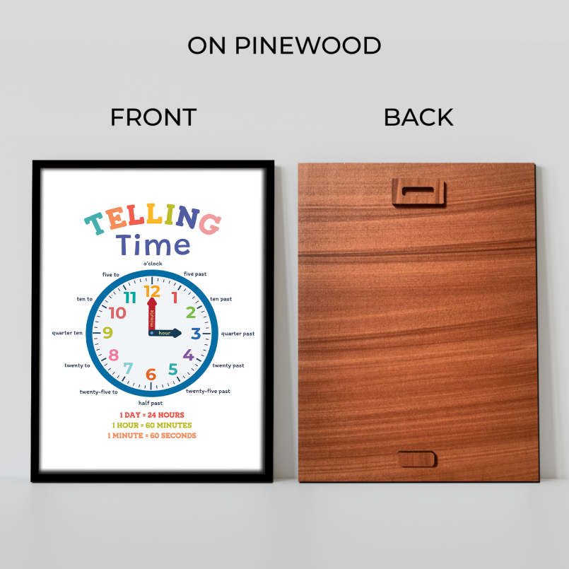 Telling Time Wood Print Nursery Wall Art - Image 9