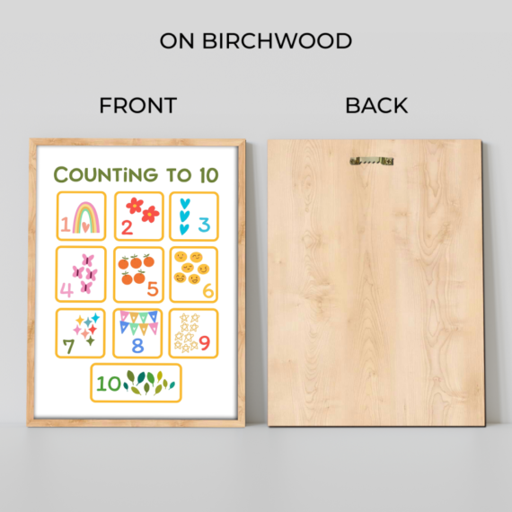 Counting To 10 Wood Print Nursery Wall Art - Image 4