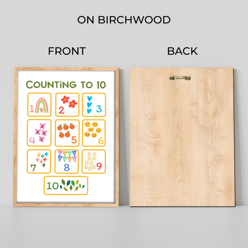 Counting To 10 Wood Print Nursery Wall Art - Image 4