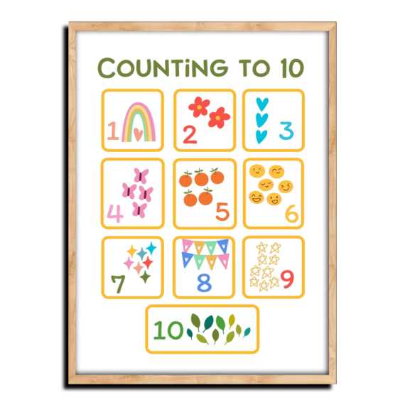Counting To 10 Wood Print Nursery Wall Art - Image 12