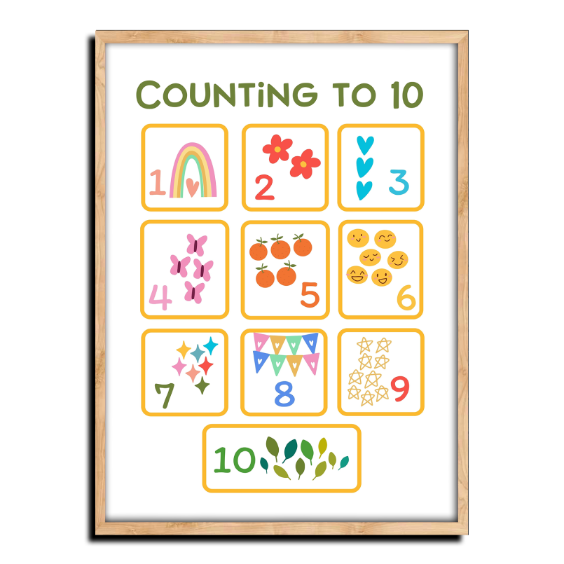 Counting To 10 Wood Print Nursery Wall Art - Image 12