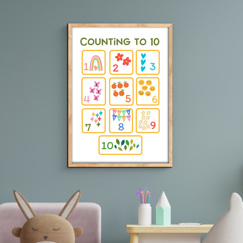 Counting To 10 Wood Print Nursery Wall Art - Image 9