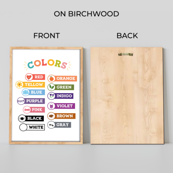 Colors Wood Print Nursery Wall Art - Image 4