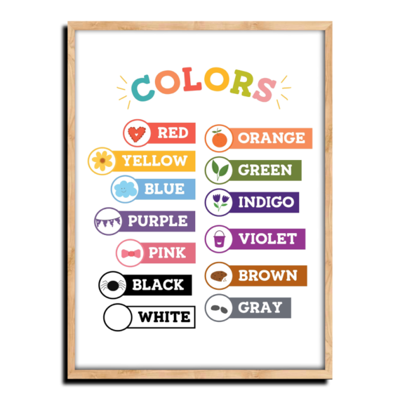 Colors Wood Print Nursery Wall Art - Image 11