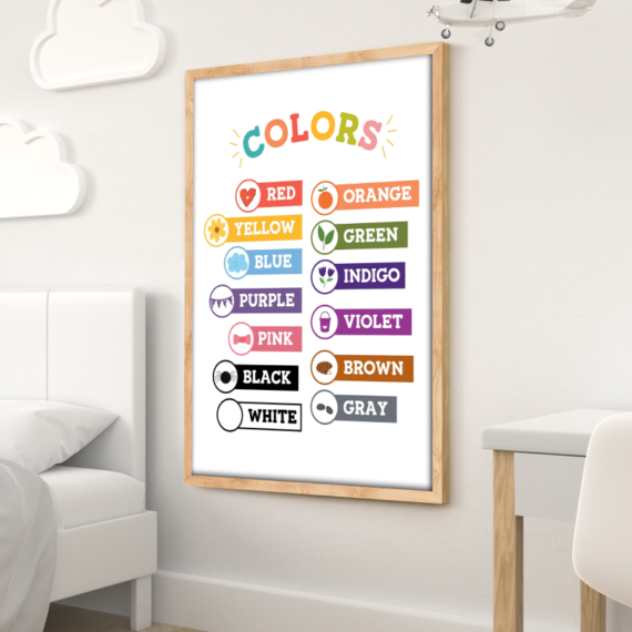 Colors Wood Print Nursery Wall Art - Image 7