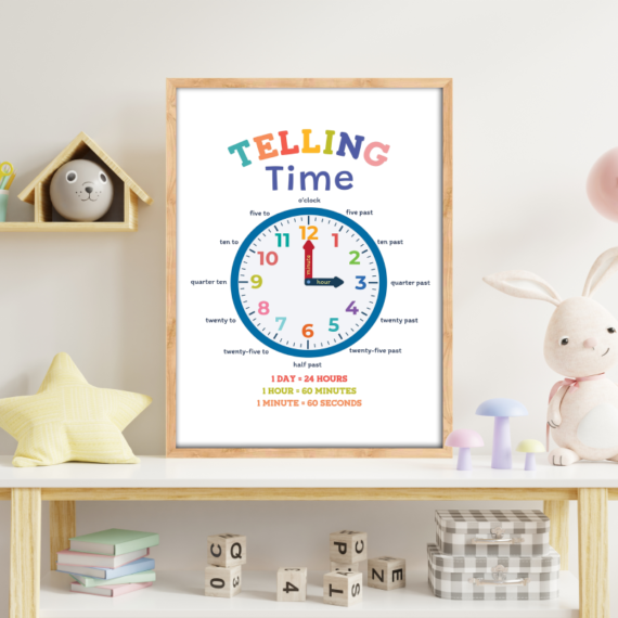 Telling Time Wood Print Nursery Wall Art - Image 10
