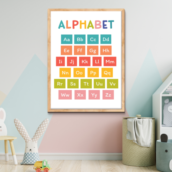 Alphabet Colorful Wood Print Nursery Wall Art - Image 10
