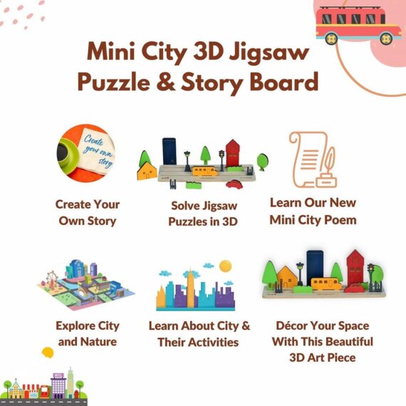 The Mini City 15 Pieces 3D Theme Story Board - Image 4