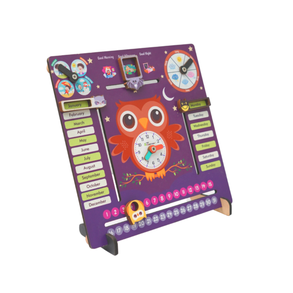 Owl Teaching Clock and Calendar - Image 2