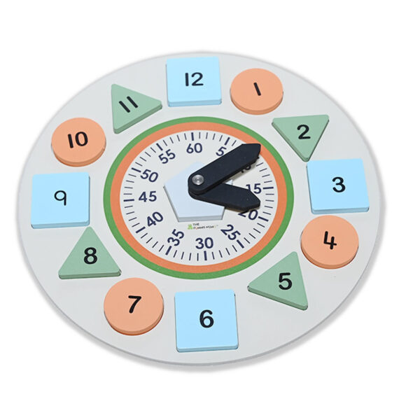 Color & Shape Sorting Teaching Clock - Image 3