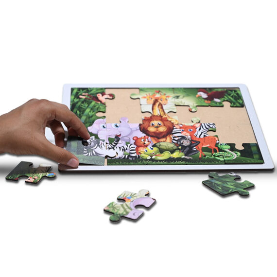 Animals Jungle Theme Jigsaw Wooden Puzzles  6 Reviews - Image 2