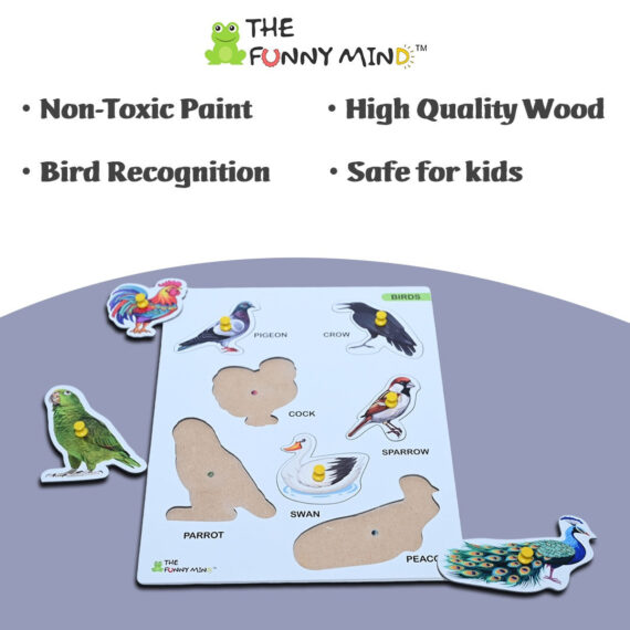 Vibrant Birds Wooden Puzzle - Image 4