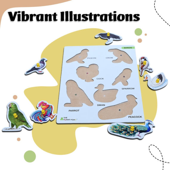 Vibrant Birds Wooden Puzzle - Image 5
