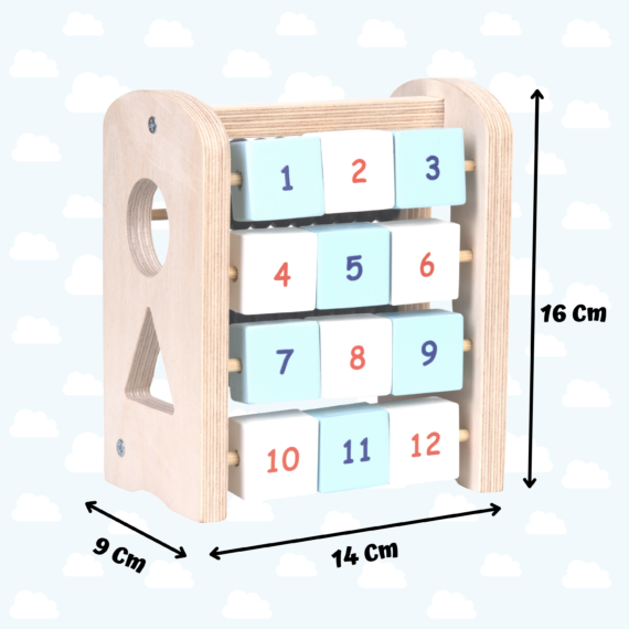 4 in 1 Mini Colorful Birchwood Abacus - Image 5