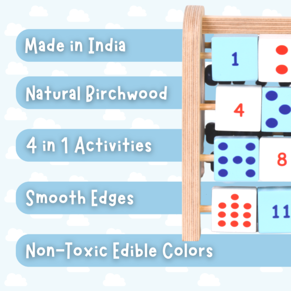 4 in 1 Mini Colorful Birchwood Abacus - Image 4