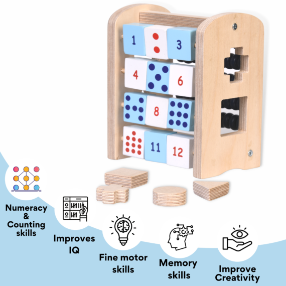 4 in 1 Mini Colorful Birchwood Abacus - Image 7