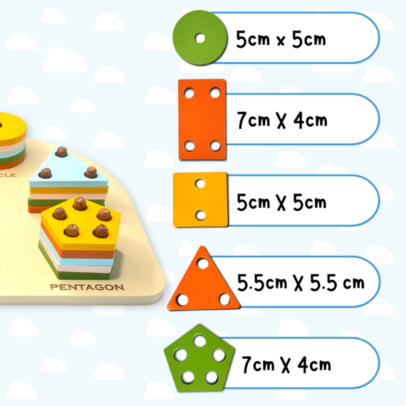 Halfmoon Geometric Shape Sorter 26 Pieces - Image 7